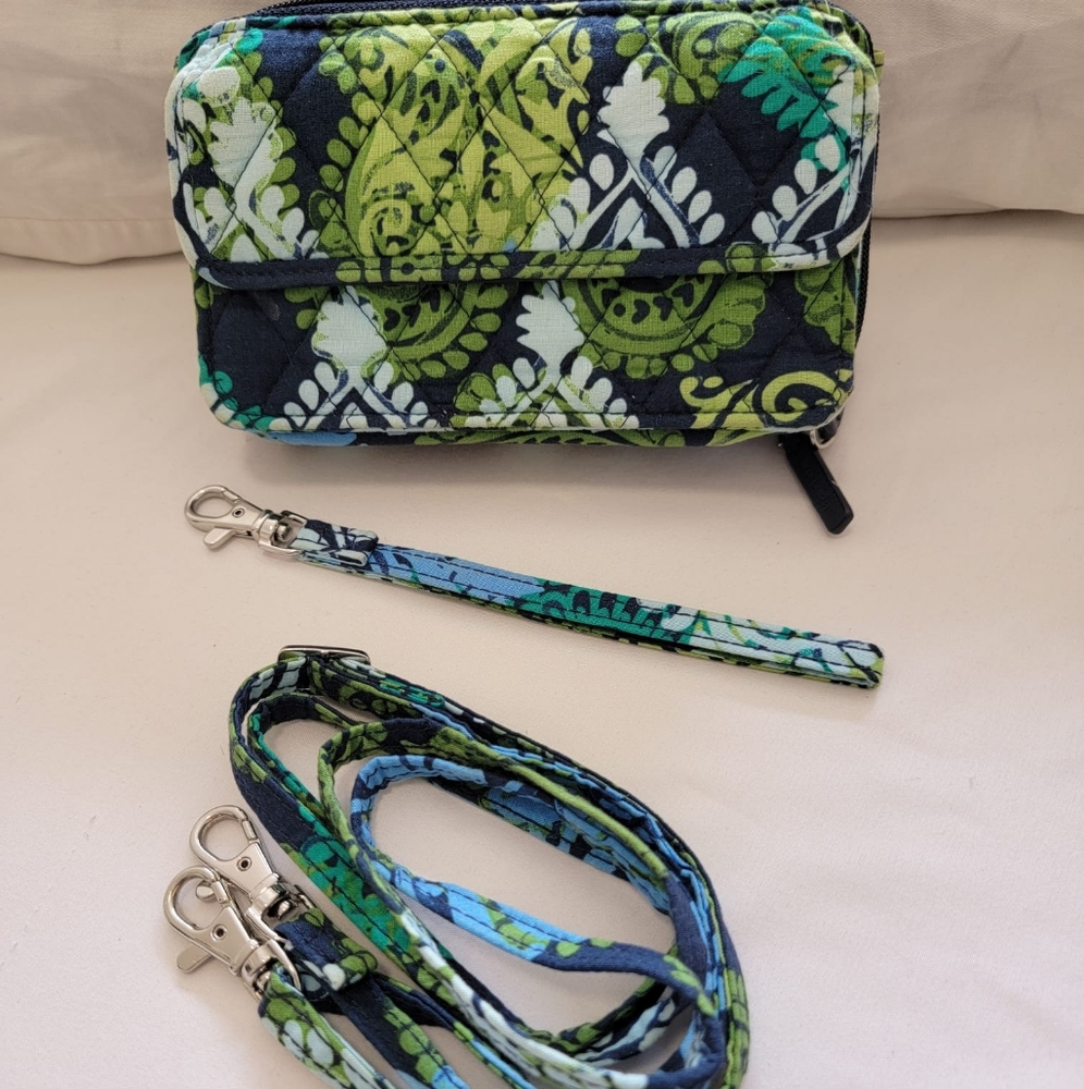 Vera Bradley Caribbean Sea Wrislet/Crossbody/Wallet/Clutch
